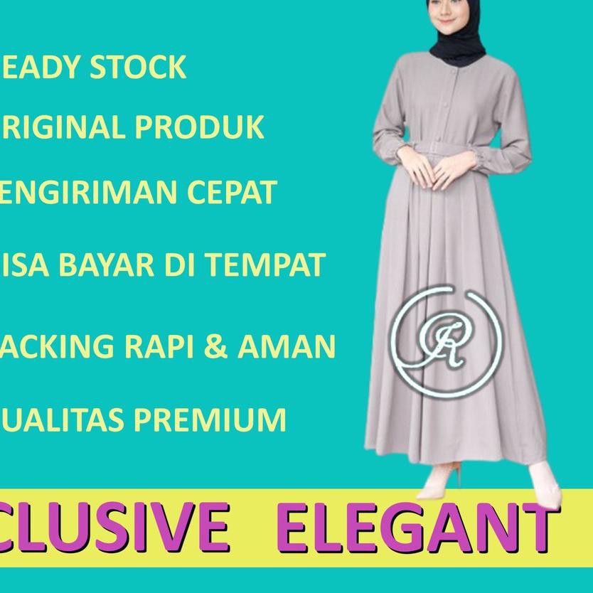 ♙ Long Dress Muslim Gamis Remaja Long Dress Muslim Polos Terbaru Kekinian 2021 ☚