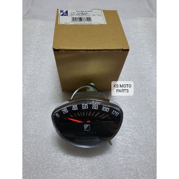 KILOMETER SPEEDOMETER VESPA SUPER TAHUN 1970 1978 (HITAM)