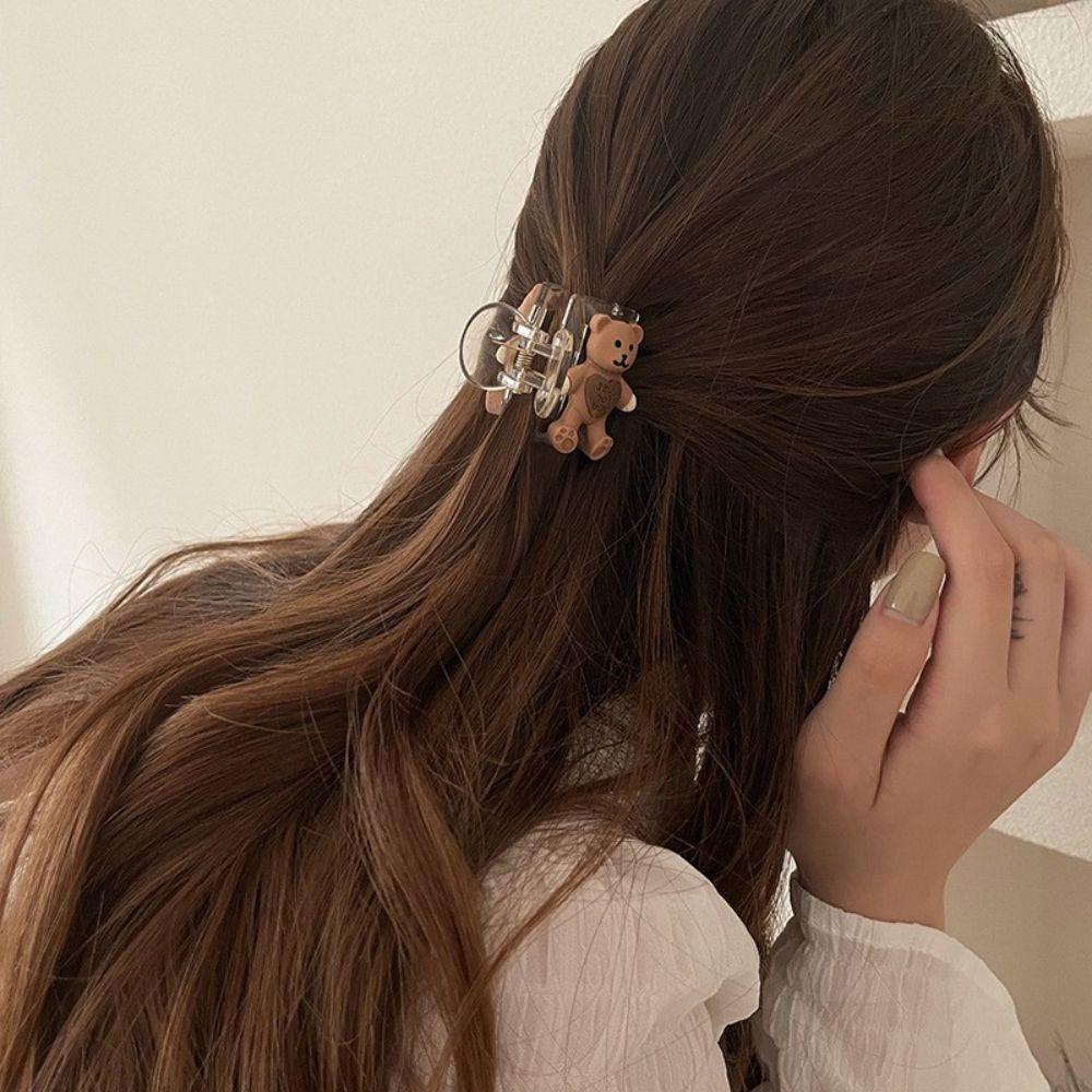 Agustina Wanita Jepit Rambut Cakar Rambut Tetap Aksesoris Rambut Hiasan Kepala Klip Alat Styling Rambut Beruang Hiu Klip