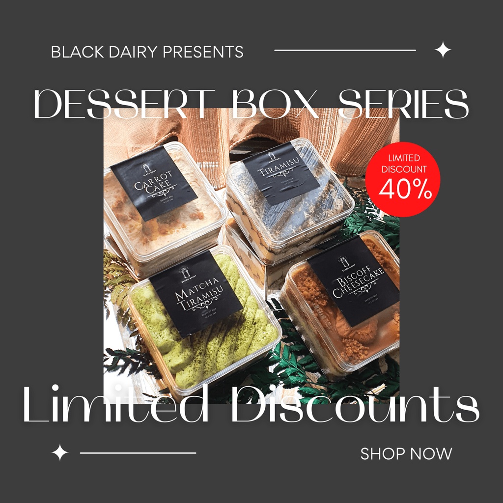 

PREMIUM DESSERT BOX SERIES - BISCOFF CHEESECAKE, TIRAMISU, MATCHA TIRAMISU, CARROT CAKE