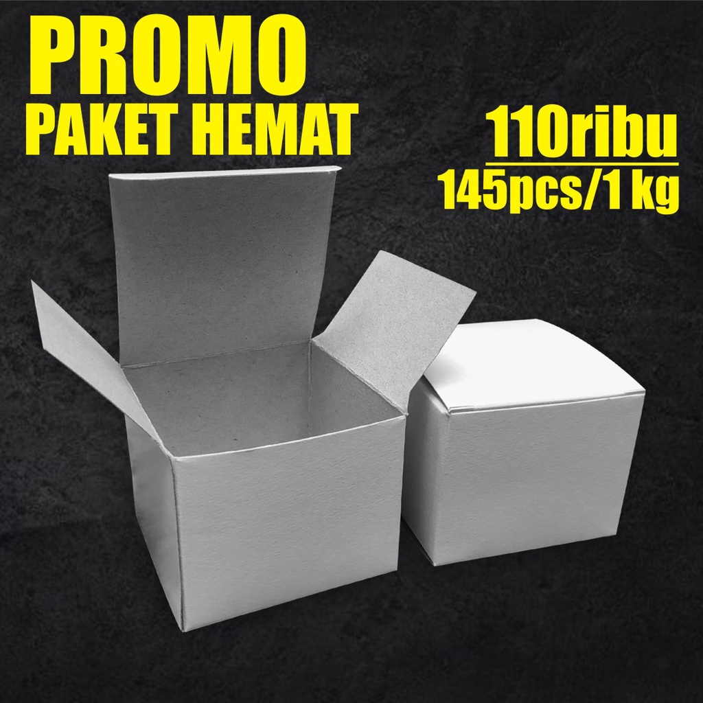 

PAKET HEMAT 1Kg (145pcs) Box Cream POLOS / Dus kosmetik 5x5x4