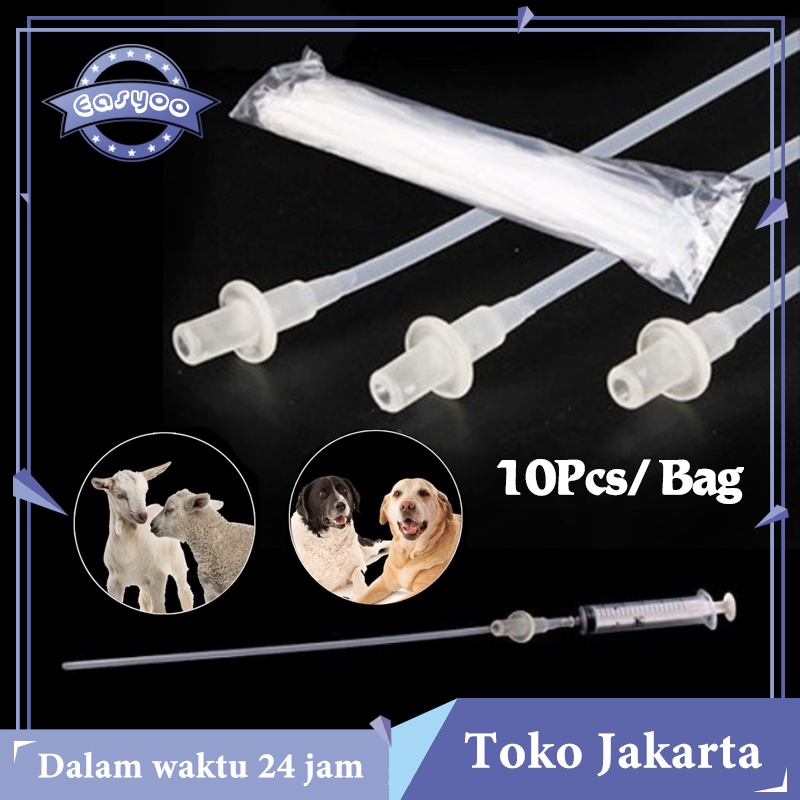 Promo 10Pcs Selang Kawin Suntik Inseminasi Buatan Plastik Alat Kawin Suntik Inseminasi Buatan Hewan