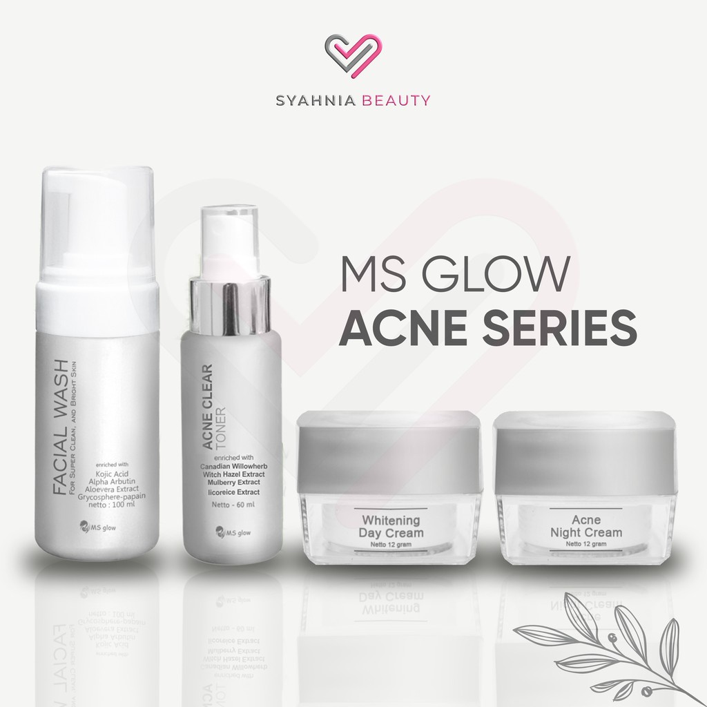 MS Glow Paket Acne Series GIRLSNEED77 Membantu Meredakan Peradangan Jerawat