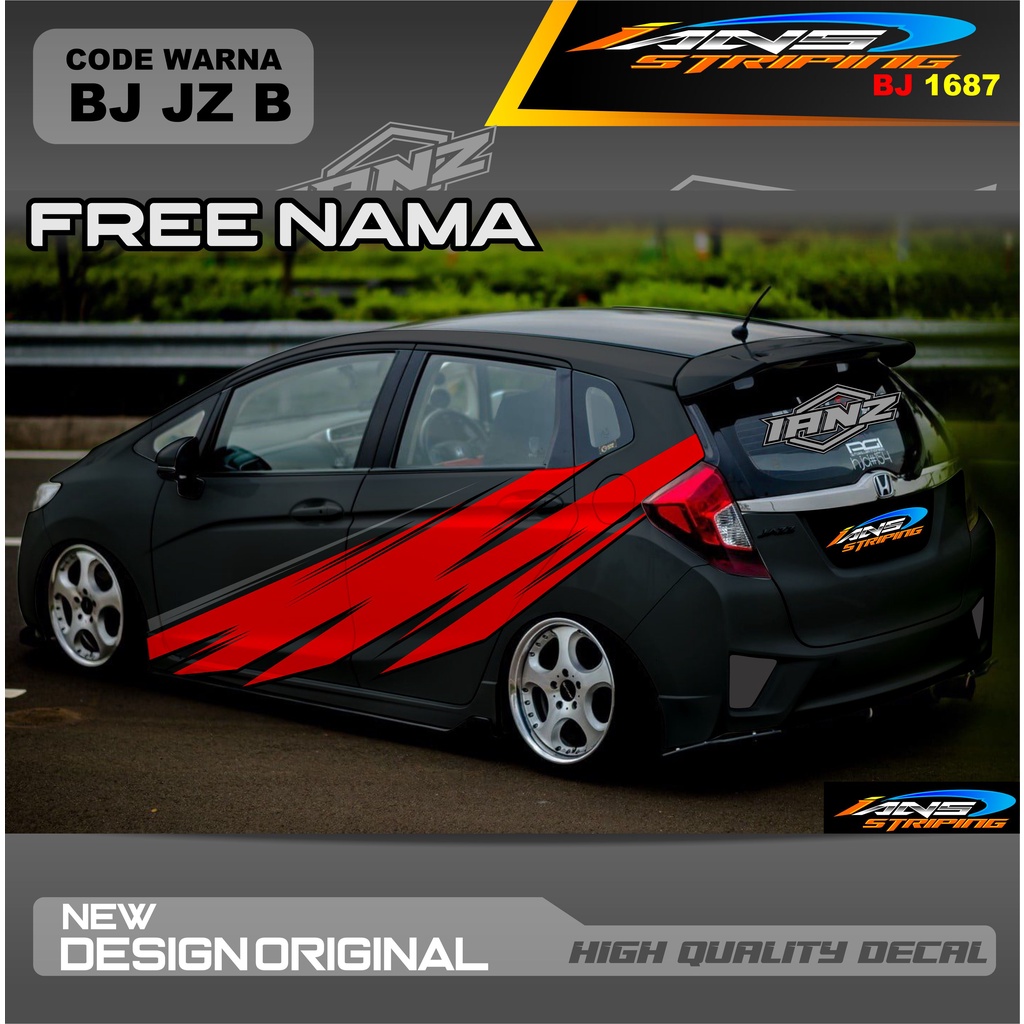 STIKER MOBIL AGYA AYLA HONDA BRIO / DECAL STICKER MOBIL / STIKER MOBIL / STIKER MOBIL BRIO, HONDA JAZZ, AGYA, AYLA