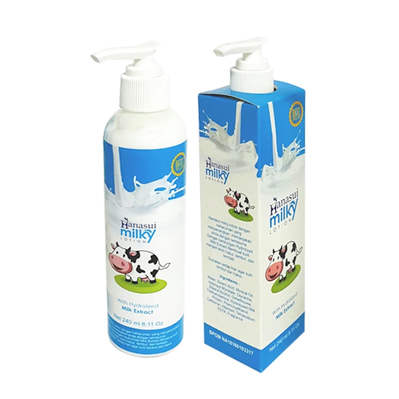 HANASUI Gluta Milky Body Lotion Harum Tahan Lama &amp; Mencerahkan Kulit Dengan Cepat