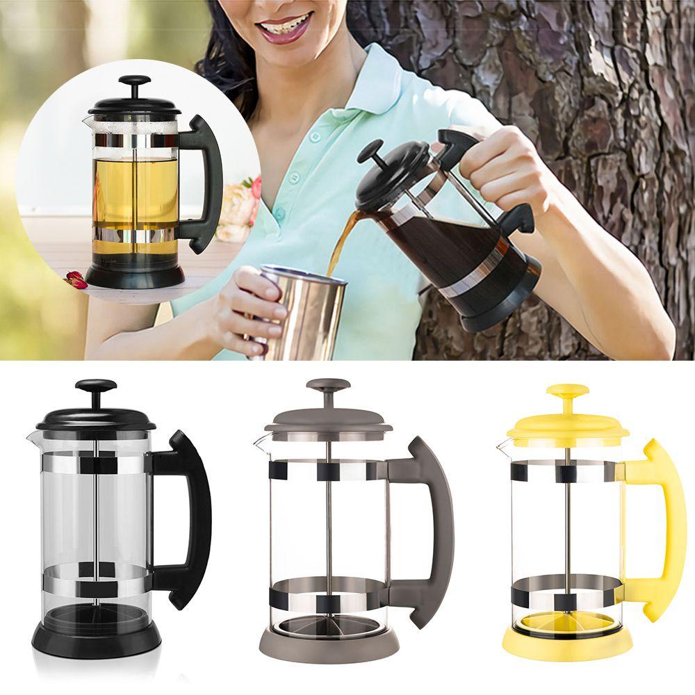 Solighter 1000ML French Press Coffee Pot Dengan Triple Filter Kopi Espresso Manual