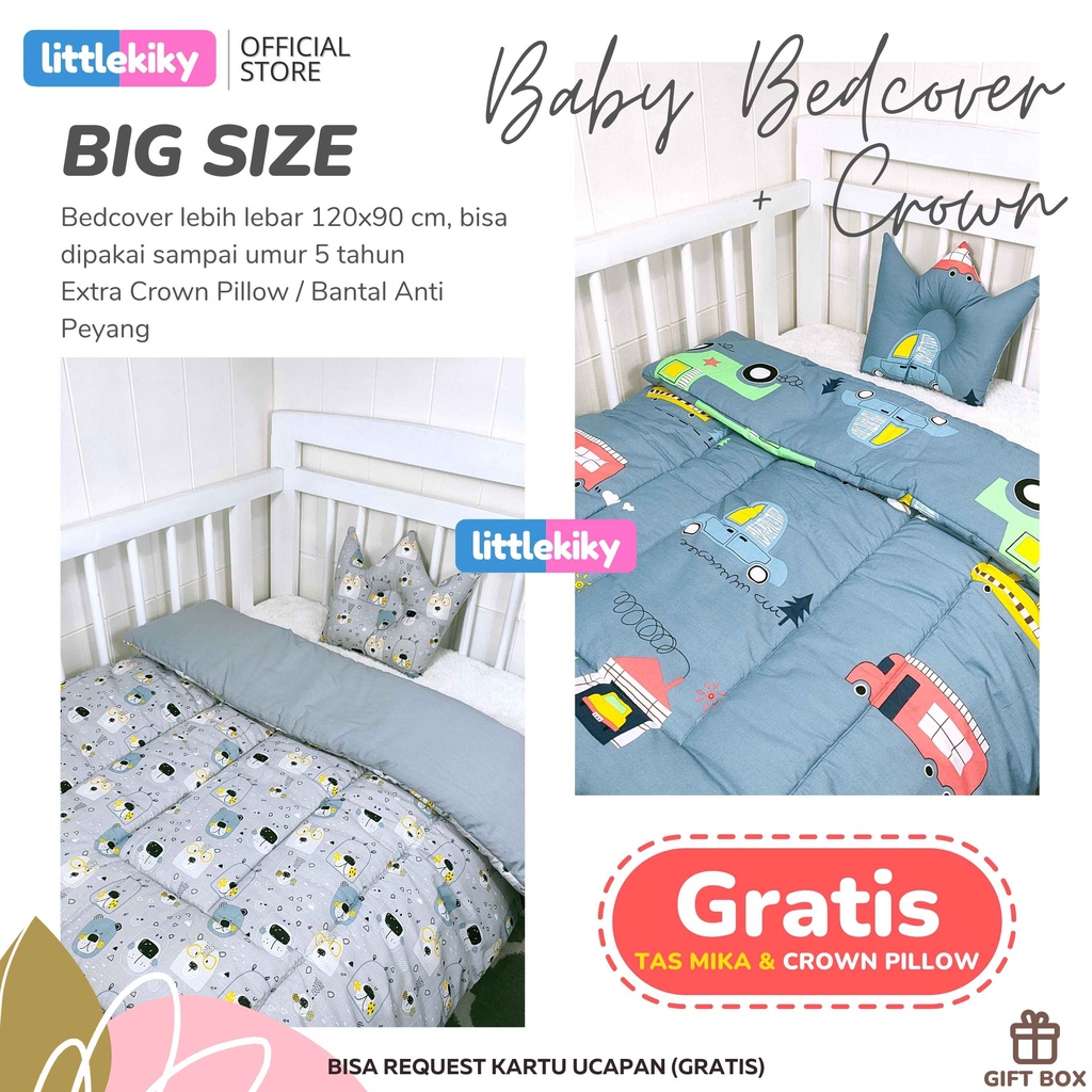 Bedcover Bayi FREE Bantal Peyang Crown