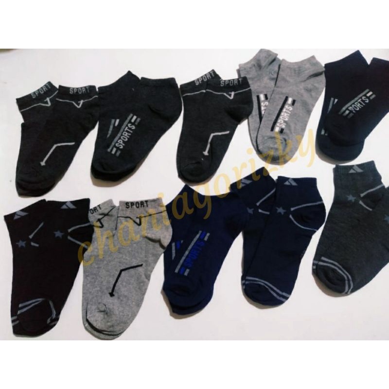 KAOS KAKI PENDEK SEMATA KAKI PRIA MOTIF(12 PASANG)RANDOM