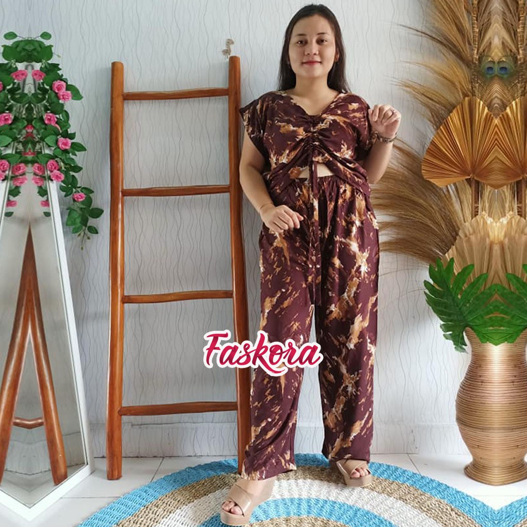 Baju Kerut Wanita Lengan Pendek Retak / Tie dye Kerut Wanita / Atasan Kerut Wanita Tie dye