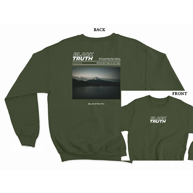 SWEATER CREWNECK PRIA WANITA (BLACK TRUTH)