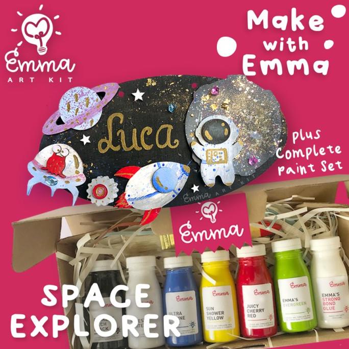 

Space Explorer Wooden Name Plaque Plus Complete Paint Set - Mega Combo