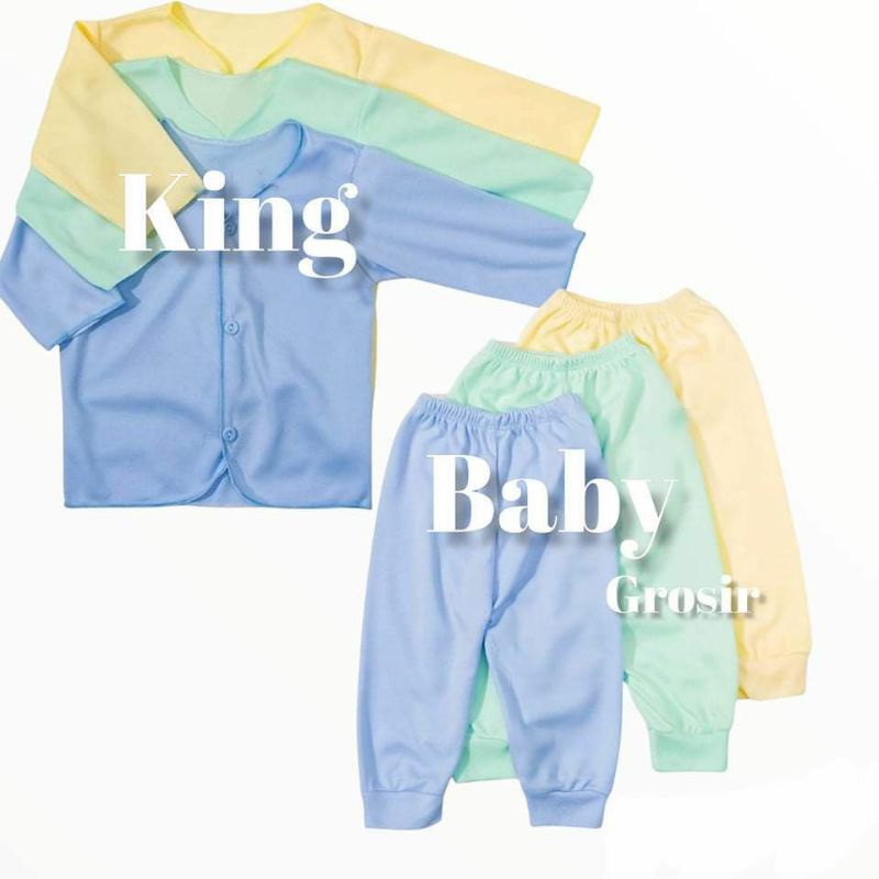 3STEL BAJU PANJANG POLOS &amp; CELANA PANJANG POLOS NEWBORN SNI