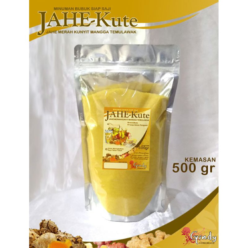 

JAHE-KUTE 500 gram JaheKute Jahe Kunyit Temulawak Jakute minuman kesehatan bubuk instan
