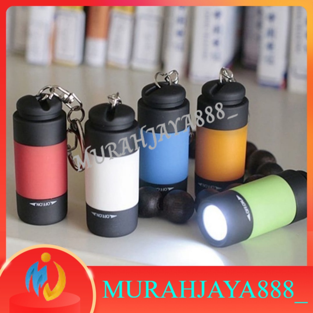 Mini torch senter cas mini bisa gantungan kunci senter led cas mini senter kecil terang