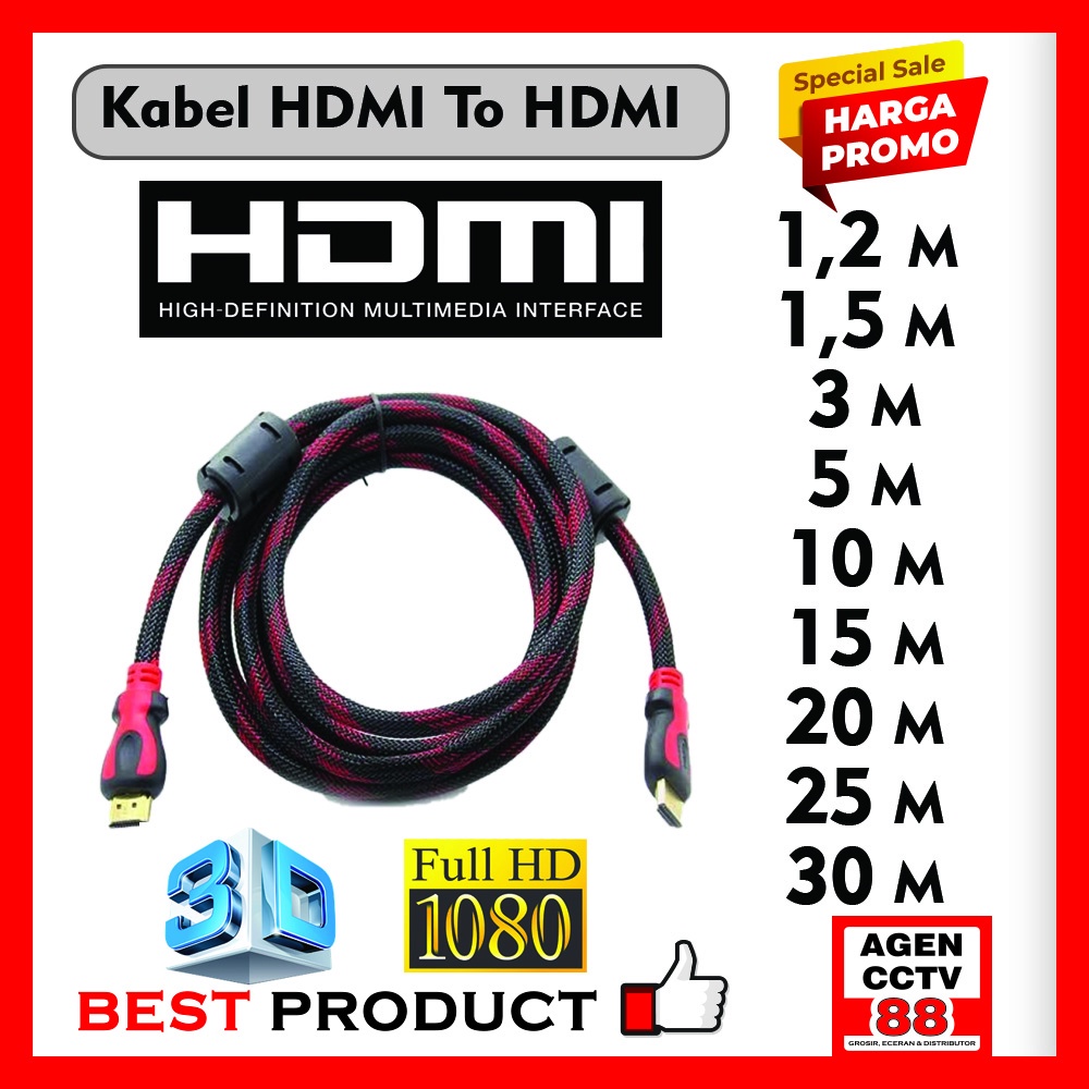 Kabel HDMI 1.2M 1.5M 3M 5M 10M High Quality