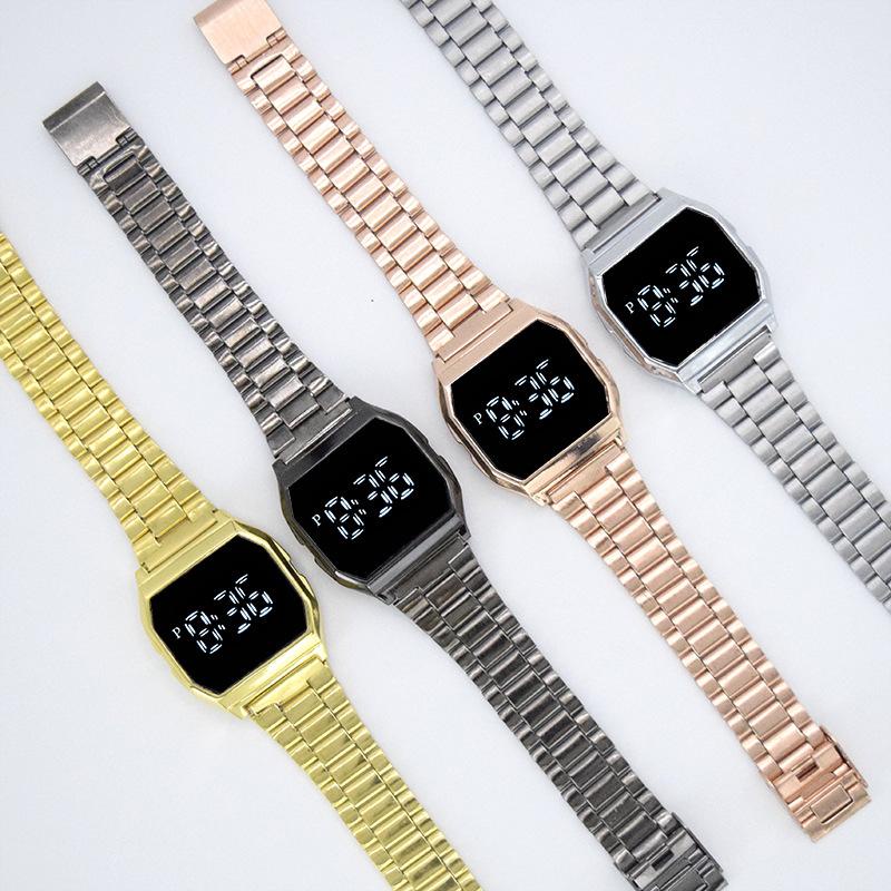 COD✅ Jam Tangan Digital Pria Wanita Tali Stainless LED Watch ELEKTORNIK TOUCH MAGNET Harga Grosir   S1233