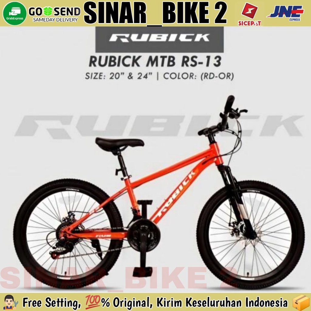 Sepeda Gunung MTB RUBICK RS-13 Ukuran 20'' &amp; 24'' Inch 21 Speed