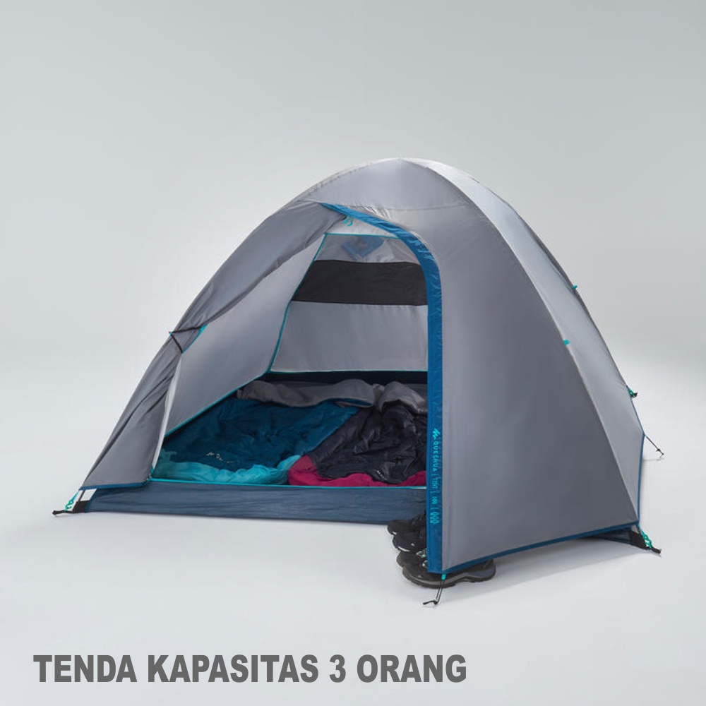 TENDA CAMPING QUECHUA MH 100 KAPASITAS 2 DAN 3 ORANG PRODUK IMPORT TENDA KEMAH  ORIGINAL QUECHUA