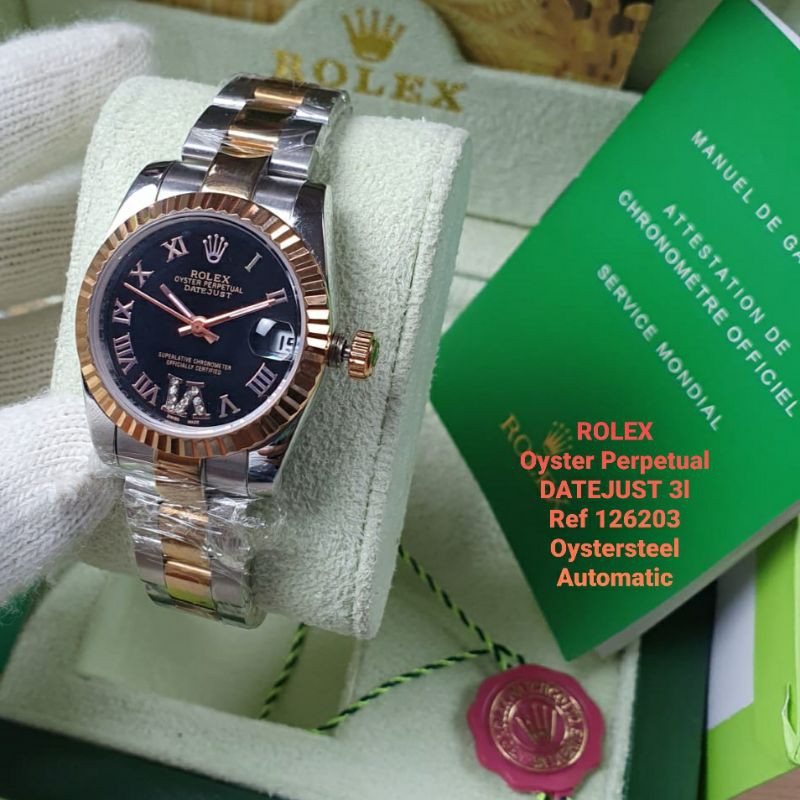 Jam Tangan Wanita ROLEX Oyster Perpetual DATEJUST 36 Ref 126203 Automatic Grade Super