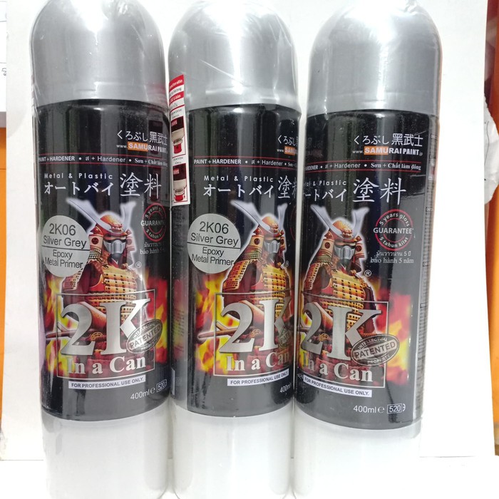 SAMURAI PAINT 2K06 EPOXY METAL PRIMER SILVER GREY 2K06