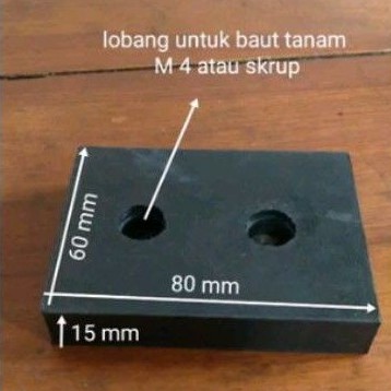 

Karet bantalan 80x60x15 kotak
