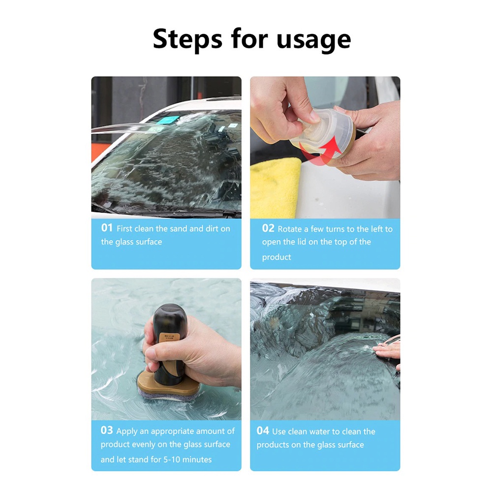 Alat Pembersih Kaca Windshield Glass Oil Film Remover Cleaner Degreasing Agent 100ml - 7RRS84XX G155