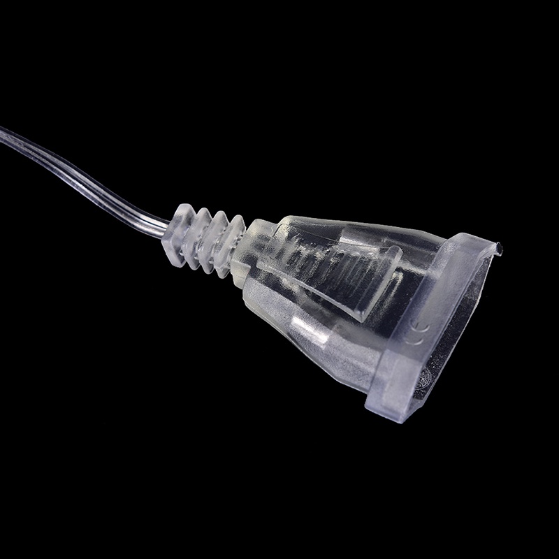 {LUCKID}3M EU Plug Extender Transparent Wire for Christmas LED String light Garden Decor