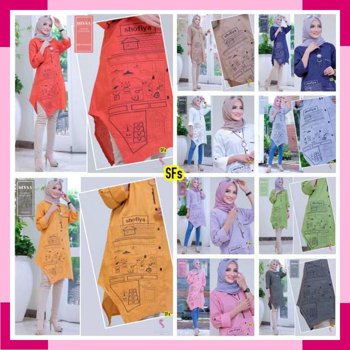 DINNA TUNIK SHOFIYA FASHION SFS TUNIK KARIKATUR
