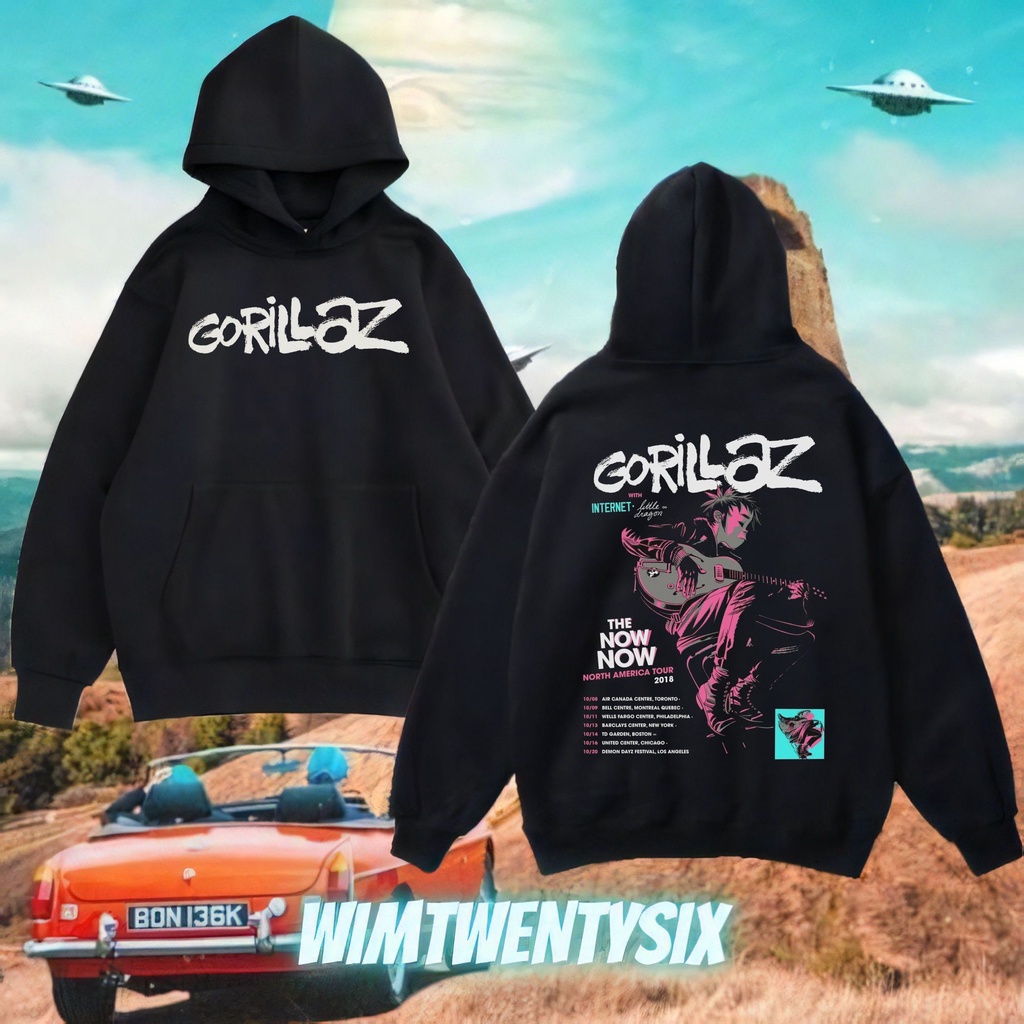 Wimtwentysix | Hoodie | jacket | Hoodie band gorillaz tour