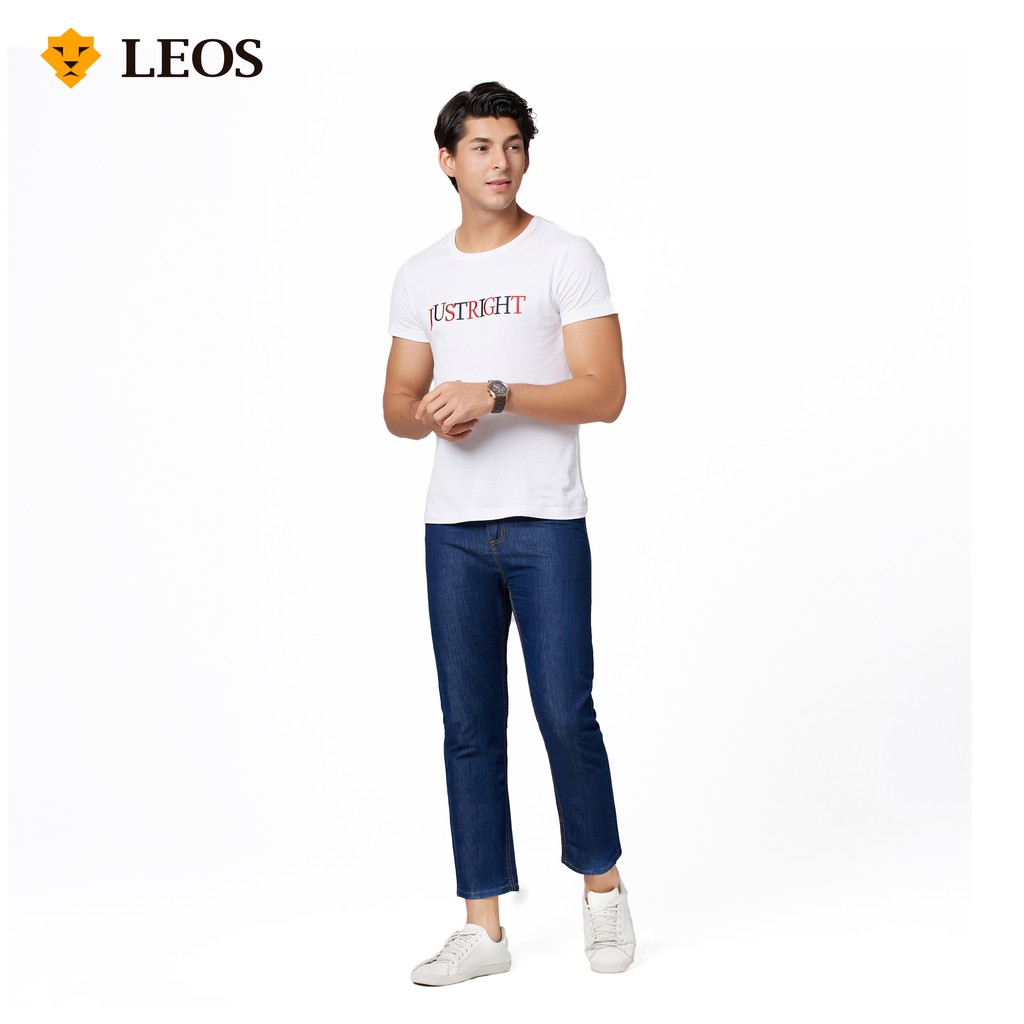 

LEOS Original Celana Jeans Pria Regular Straight Fit – Biru (COD)
