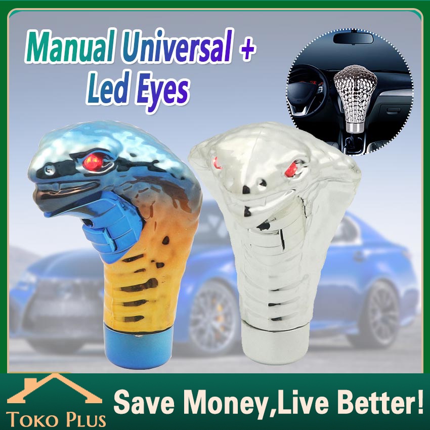 Gear Shift Knob Perseneling Mobil Bentuk Ular Untuk Dengan Mata Led Semua Tuas Perseneling Mobil Man
