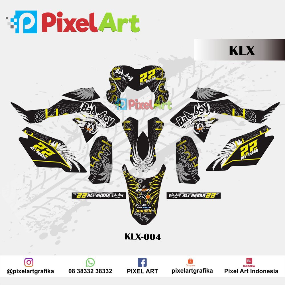  STICKER  DECAL MOTOR  KLX BADBOY Shopee  Indonesia