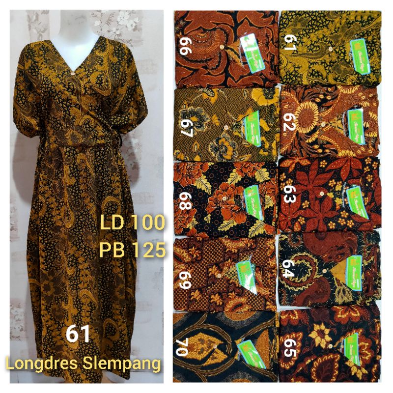 Longdres Slempang Kencana Ungu label Hijau LD 100 cm PB 126 cm