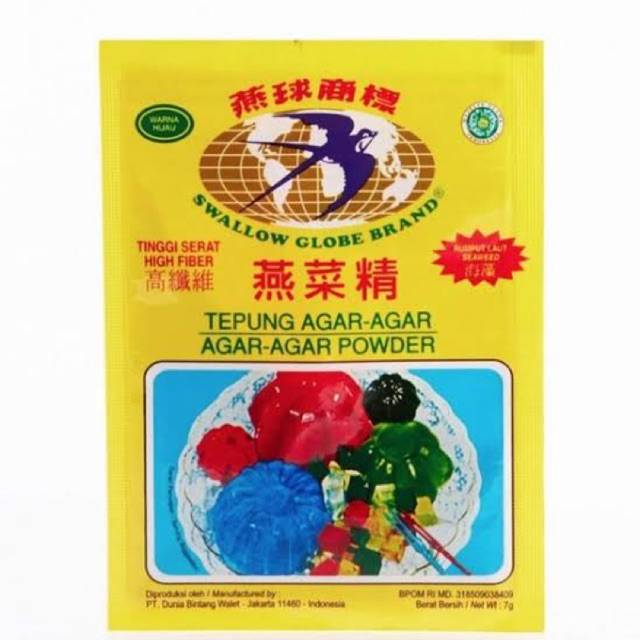

1 KTK TEPUNG AGAR AGAR SWALLOS GLOND BRAND