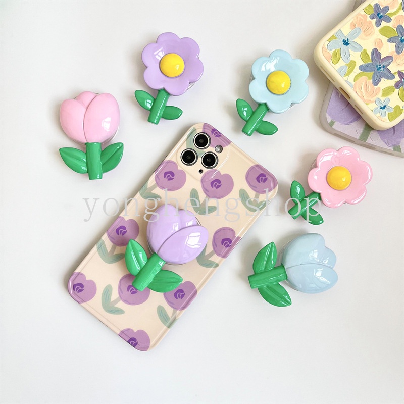 Popsocket Hp Bentuk Bunga Tulip 3D