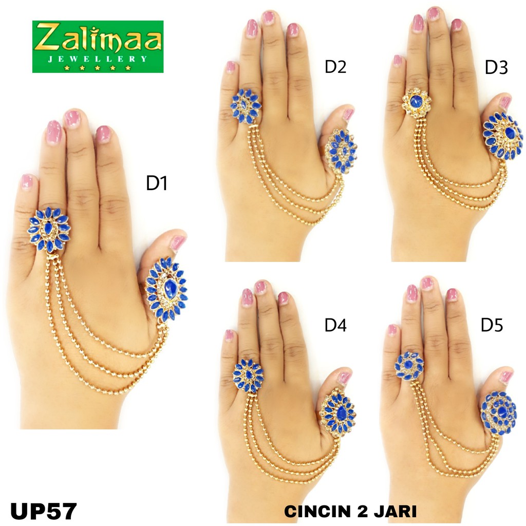 Bisa Cod Cincin 2 Jari Pengantin Bollywood India Aksesoris Wanita Elegan Zalimaa Up57 1 Promo Murah Shopee Indonesia