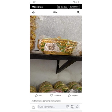 bokor fiber prada kombinasi kerang