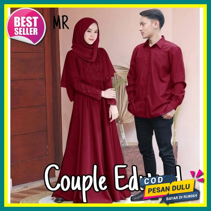 Aliyah Syari Couple Baju Wanita Pakaian Muslimah Dress Muslim Baju Gamis Terbaru Gamis Modern 2021 G