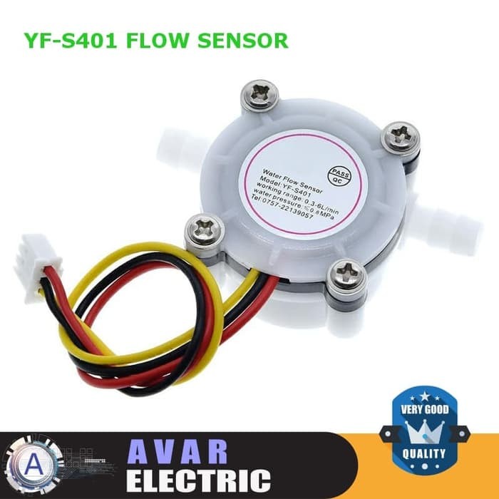 Jual WATER FLOW METER SENSOR YF-S401 ALIRAN AIR HALL YF 401 YFS401 ...