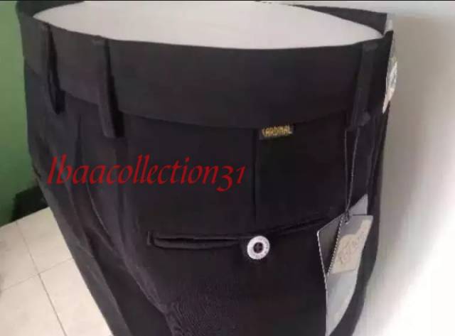 Celana Formal Pria Kerja Standart Pria Panjang Hitam Size 27-38 Bahan Kain Teflon Murah Adem