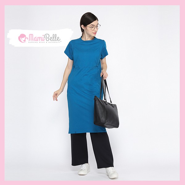 

Mamibelle Miji Tunik Hamil & Menyusui Blue Premium