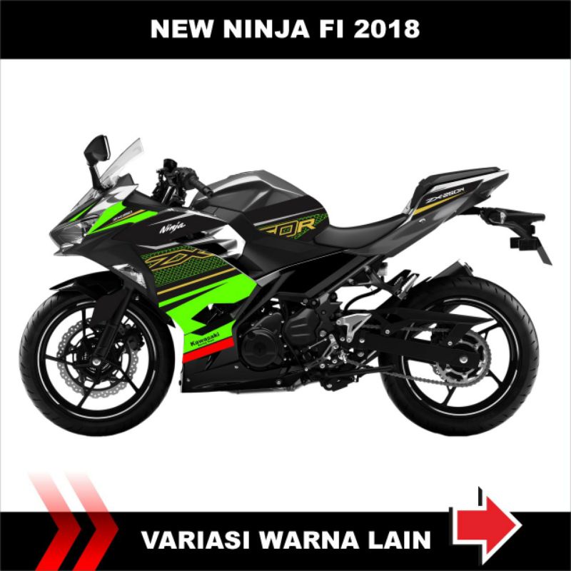 STRIPING STICKER KAWASAKI ALL NEW NINJA 250 2018 / STIKER MOTIF LIVERY KRT NINJA 250 FI BARU / DECAL