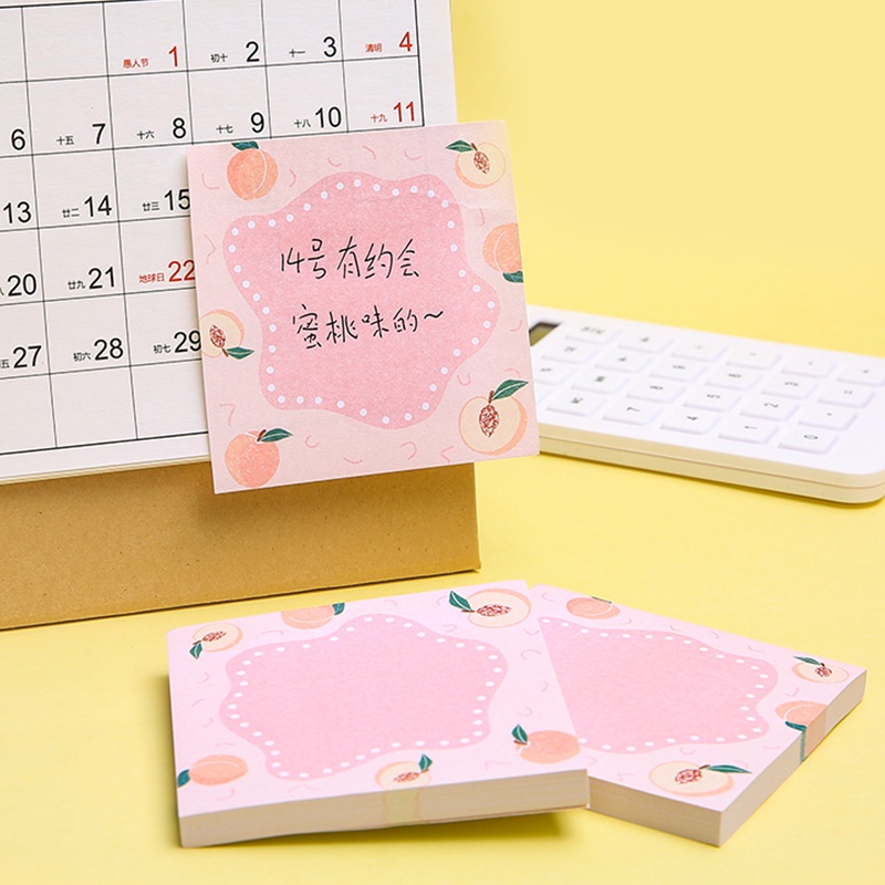 80 Sheets Korean Cartoon Sticky Note Student Memo Notepad Notes