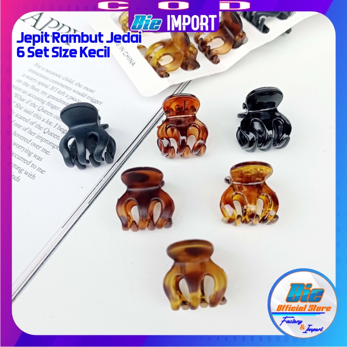 6 Pcs Jepit Rambut Doff  3 Cm Premium Impor Best Seller