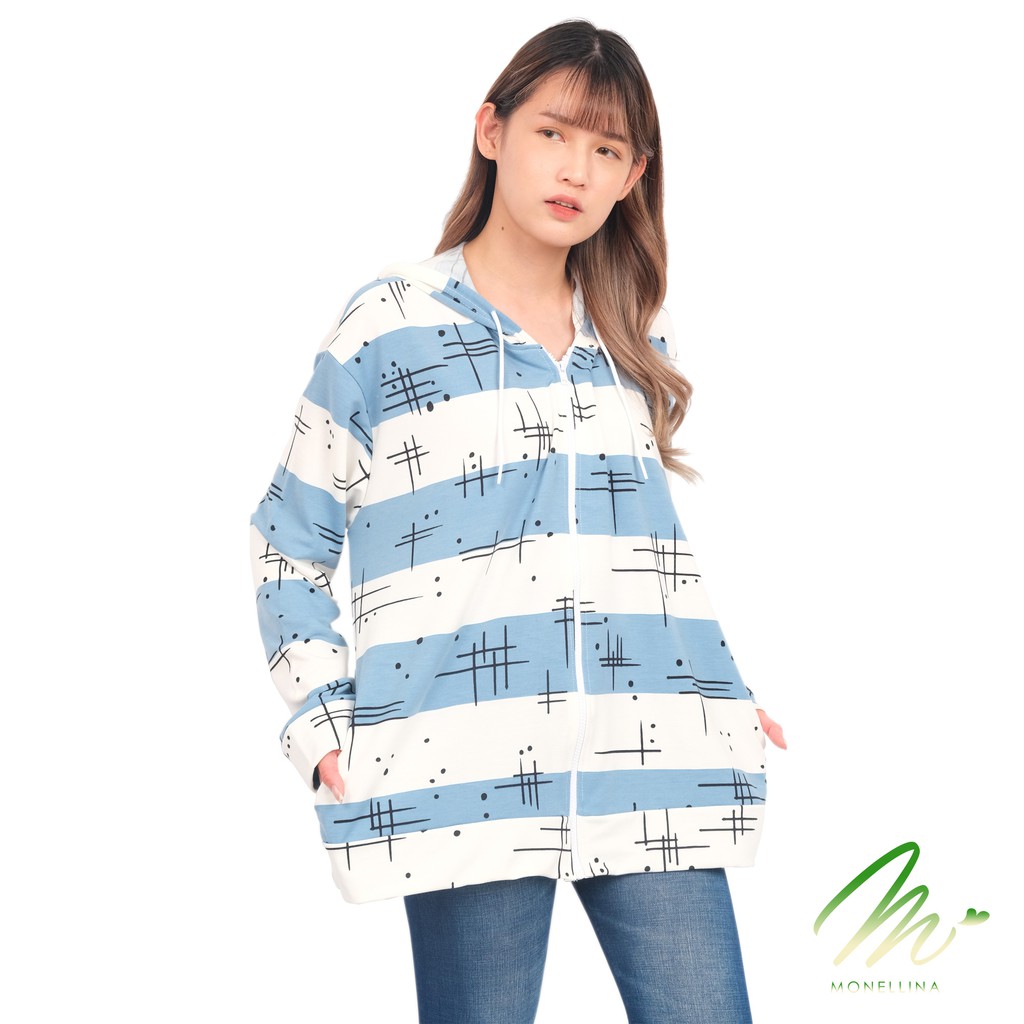 Monellina AMEDA Jaket  Oversize Wanita  Lengan Panjang  