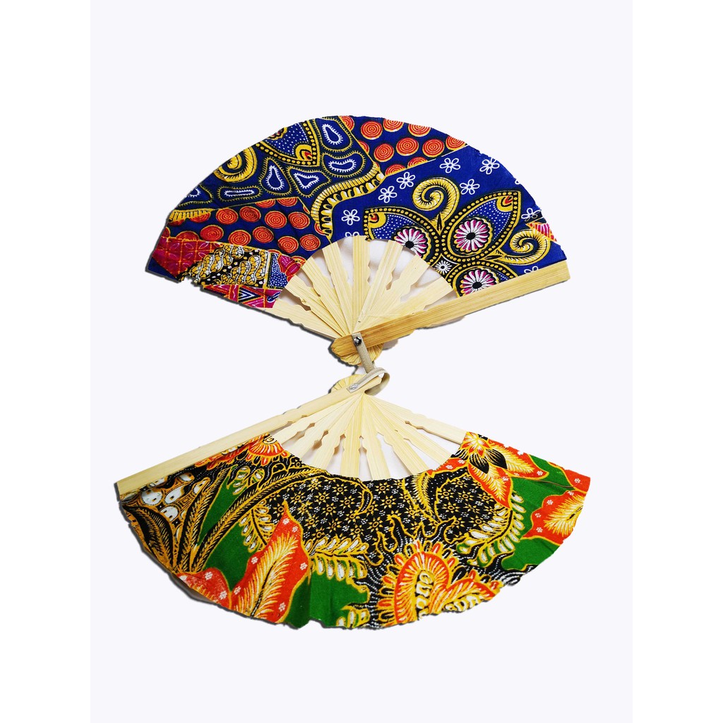 SOUVENIR PERNIKAHAN KIPAS BATIK SEDANG KEMAS PLASTIK