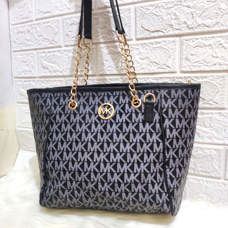 [Kedai Anting] Tote Bag MK 1 Ruang 39*12 Full Emboss Tali Rantai Besar Muat Banyak BISA COD Murah Ke