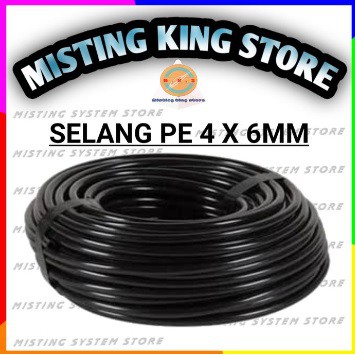 SELANG PE 4 X 6 MM MEDIUM QUALITY MIST NOZZLE MISTING SLIP LOCK 6MM