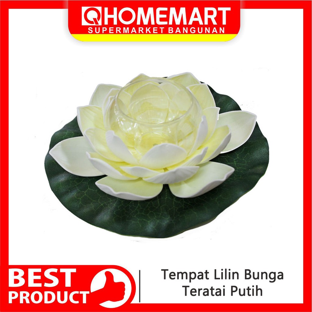 Tempat Lilin Bunga Teratai Putih Unik Shopee Indonesia