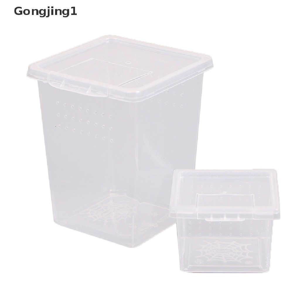 Gongjing1 Kotak Wadah Makanan Serangga Laba-Laba Bahan Plastik